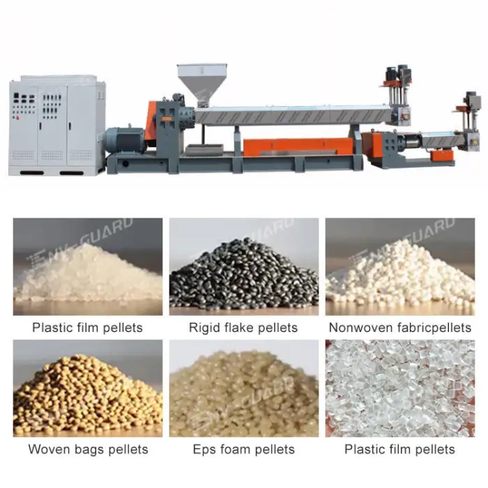 Full-Automatic Waste Plastic Recycling Machine Making Extruder Granulator Machine for Granule