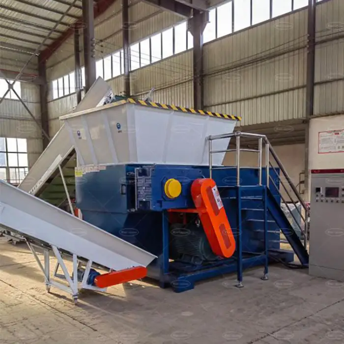 Single Shaft Shredder Machine PP PE PVC Hard Pipe Shredder Waste Plastic Shredding Machine