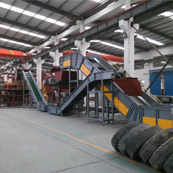 Rubber Granules Making Machine Tyre Wire Separating Machine Tyre Crushing Machine Tons of Powder Recycling From Car Tires