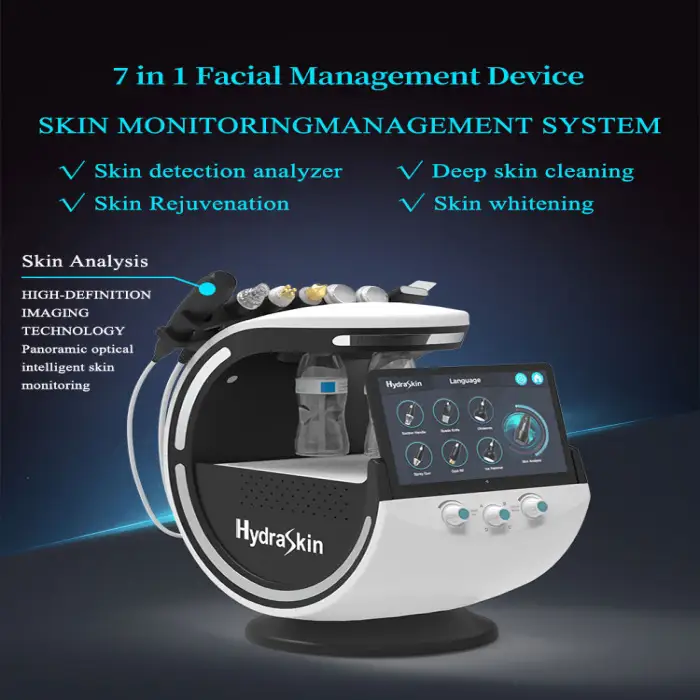 7 in 1 Oxygen Facial Cleanser Skin Care Machine Face Whitening Anti Aging Oxygen Facial Deep Cleansing Small Bubble Aqua Peeling