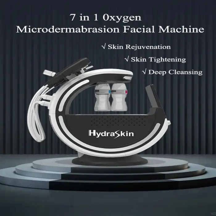 7 in 1 Oxygen Facial Cleanser Skin Care Machine Face Whitening Anti Aging Oxygen Facial Deep Cleansing Small Bubble Aqua Peeling