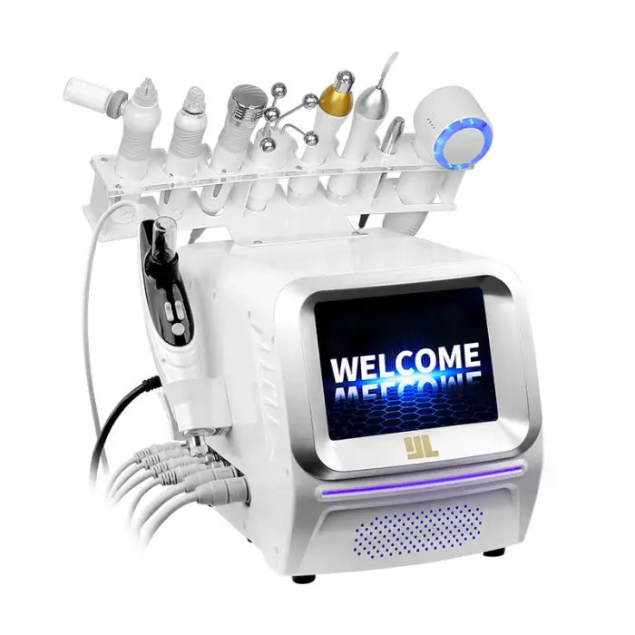 S.W 9 In1 Face Cleaning Devices Cleaning Face Machine Wrinkle Removal Skin Whitening Oxygen Jet Machine