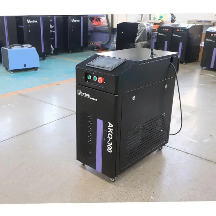 AccTek Pulse Laser System Cleaning  for Wooden Case 100W 200W 300W 500W Laser Cleaning Machine