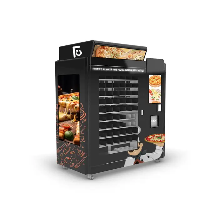 Outdoor Robotic Fresh Baked Pizza Slice Tasty Vending Machine