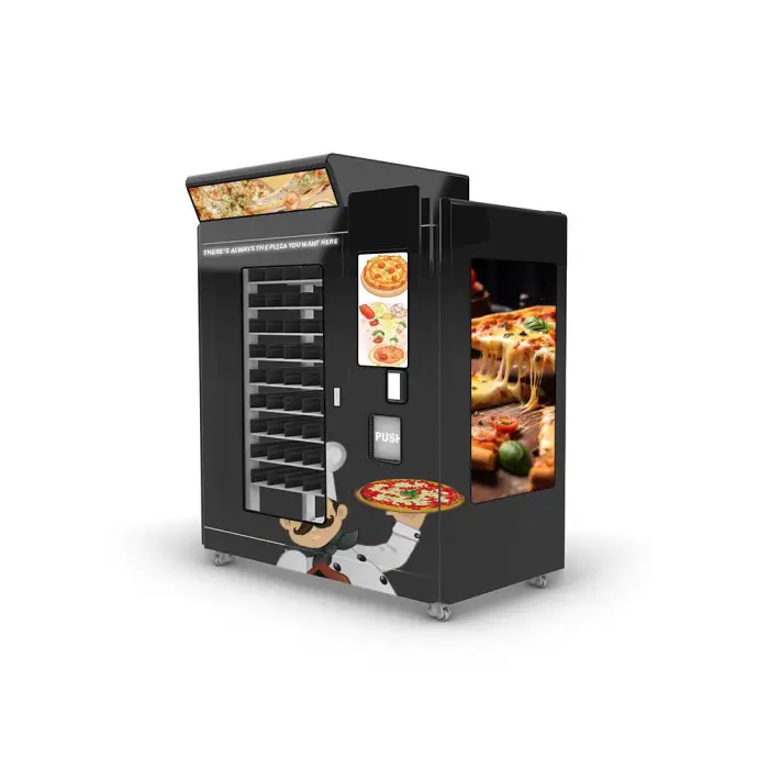 Outdoor Robotic Fresh Baked Pizza Slice Tasty Vending Machine