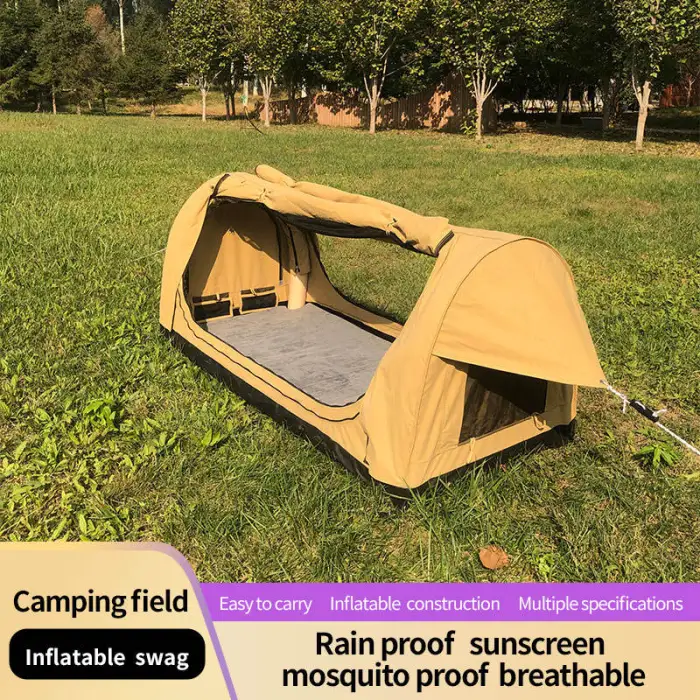 Outdoor Camping Custom Waterproof Inflatable Camping Double Canvas Swag Tent