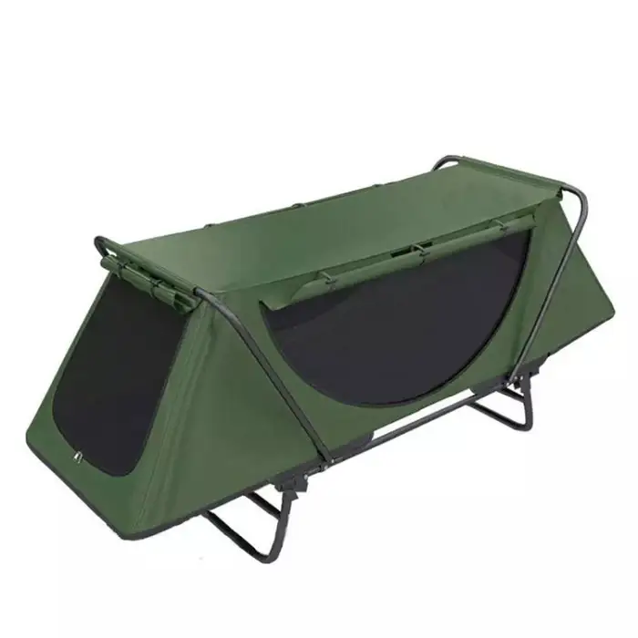 Wind Valley Outdoor Camping Gear Double Layer Elevated Off-ground Folding Above Ground Sleeping Bed Tent Cot