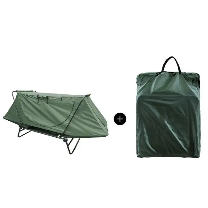 Wind Valley Outdoor Camping Gear Double Layer Elevated Off-ground Folding Above Ground Sleeping Bed Tent Cot