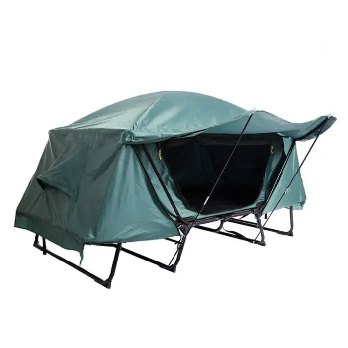 Wind Valley Outdoor Camping Gear Double Layer Elevated Off-ground Folding Above Ground Sleeping Bed Tent Cot