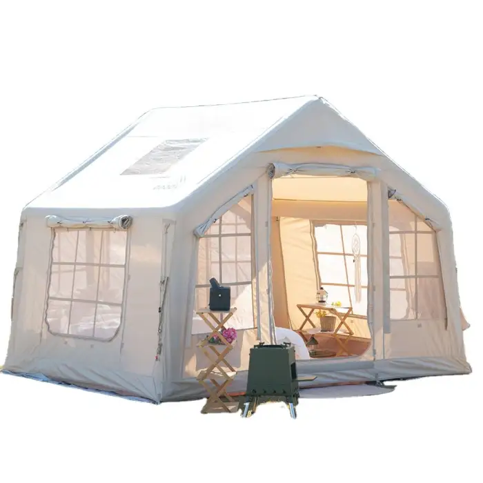 Large Two-Room Waterproof Outdoor Inflatable Camping Tent for Multi-Persons Air House Tent