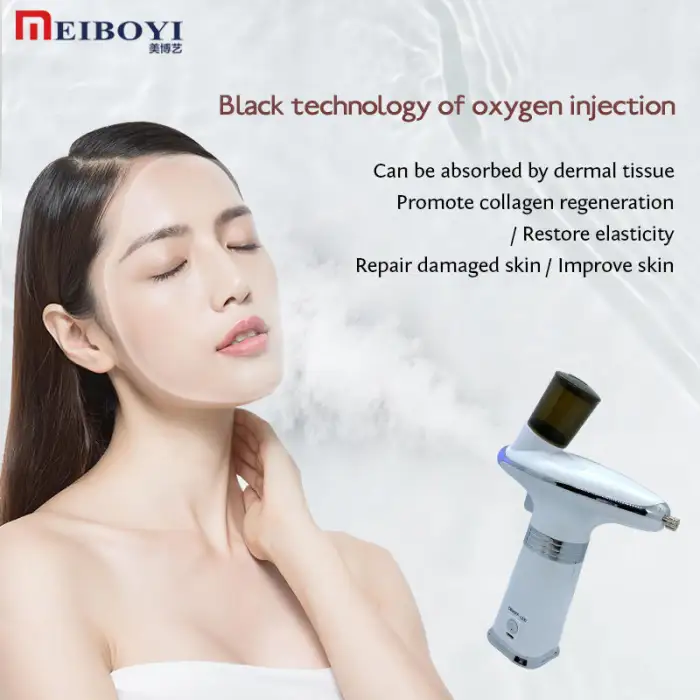 Meiboyi New Trend 2024 Products Blue Light Therapy Mini High Pressure Nano Oxygen Mist Jet Injection Gun Beauty Salons