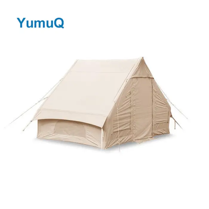 YumuQ Hot Sale Low Price 2-4 Person 12 Sqm 150d Oxford 2 Bedroom Camping Glamping Air Inflatable Tent