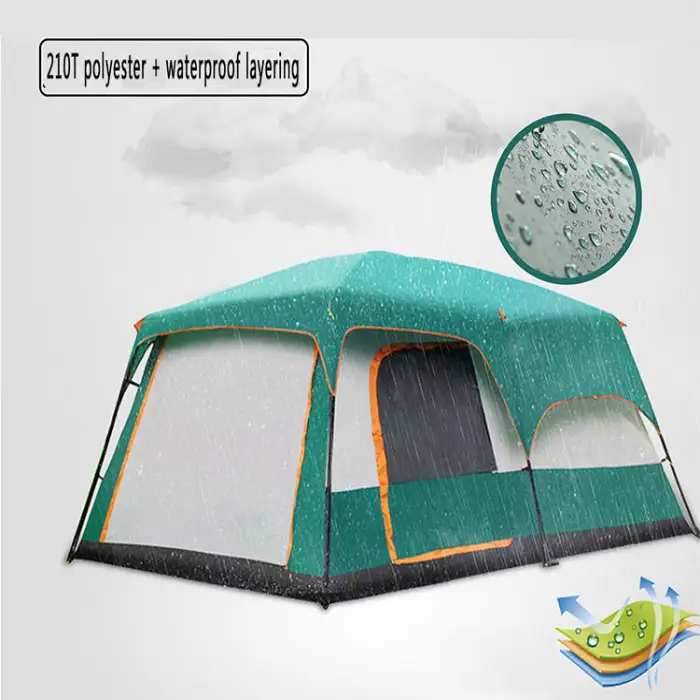 APZ073-2 4 Person Camping Tent Waterproof Large Luxury Family Outdoor Tents