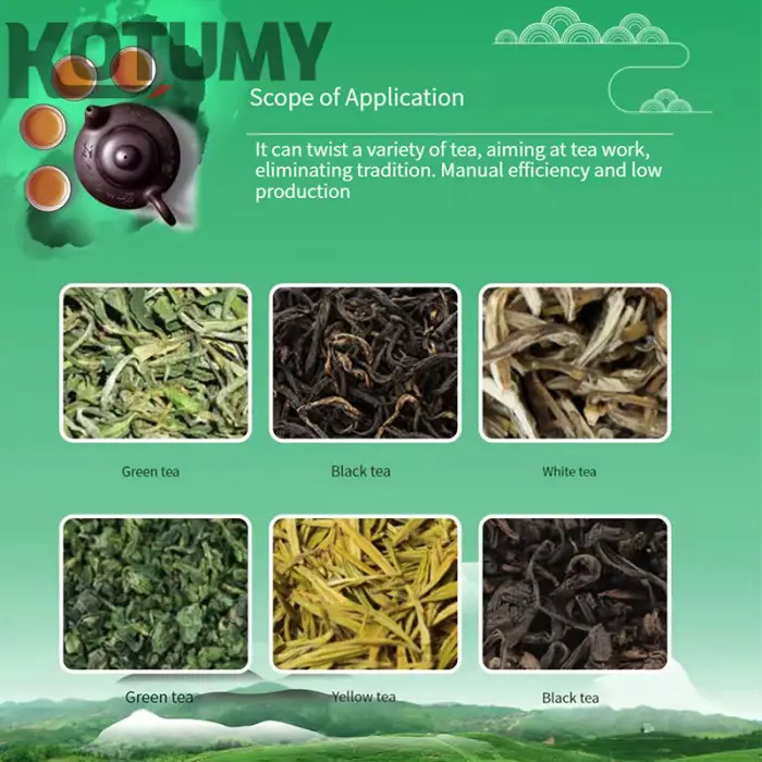 Black Tea Leaf Rolling & Twister Machine Food Processing Line Essential Tea Roller Machine