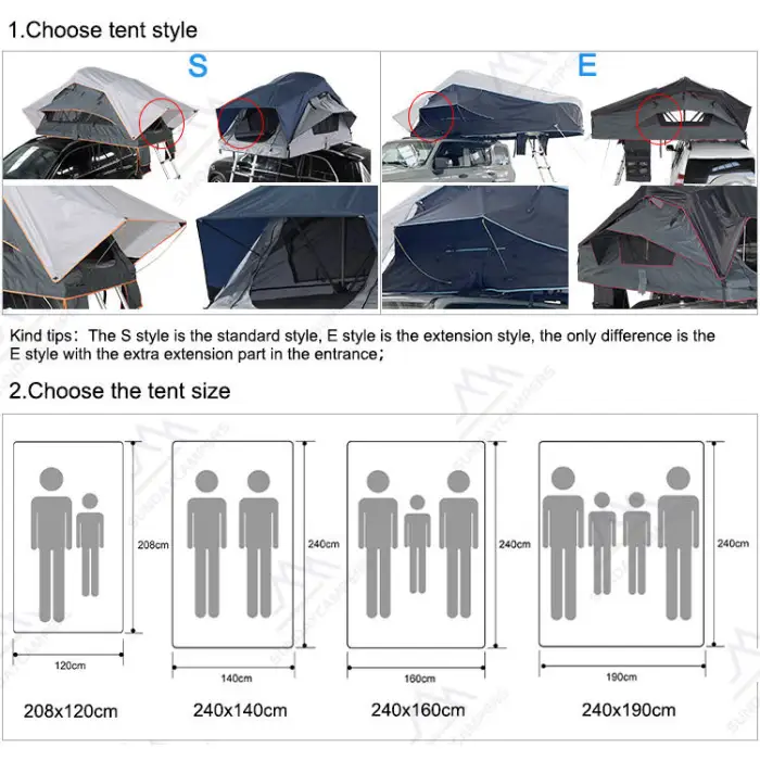 Car Rooftop Tent Suppliers Truck Camping Car Outdoor Awning Outdoor Car Tent for Suv