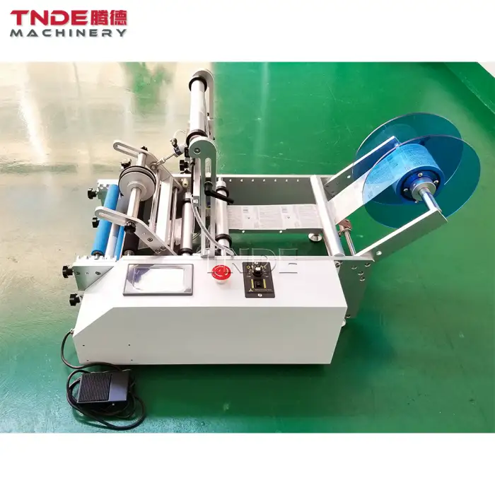 Small Manual Wire Labeling Machine Round Plastic Glass Wine Bottle Adhesive Sticker Labeling Machine