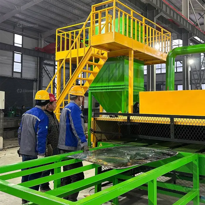 Trend Products 2025 Wasting Car Mirror Recycling Machine Laminated Glass Pvb Separator