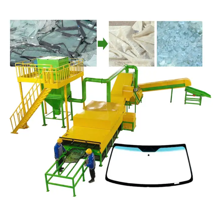 Trend Products 2025 Wasting Car Mirror Recycling Machine Laminated Glass Pvb Separator