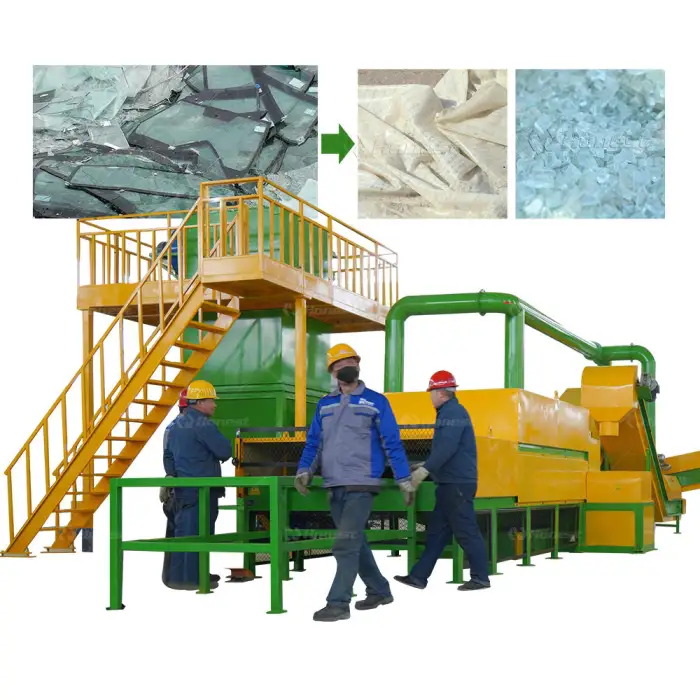 Trend Products 2025 Wasting Car Mirror Recycling Machine Laminated Glass Pvb Separator