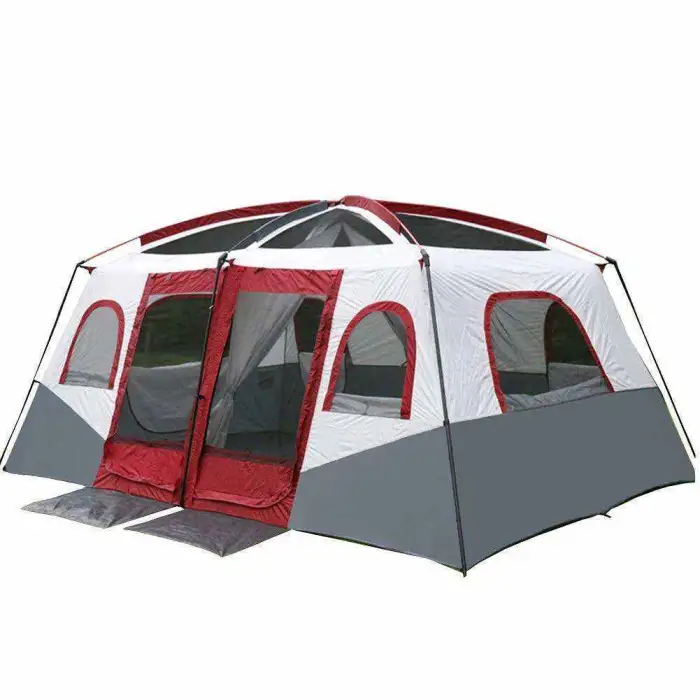 4 Season La Tente 2 Rooms Camping Tents 12 Persons Waterproof Outdoor Family Big Camping Tent for 12 Persons