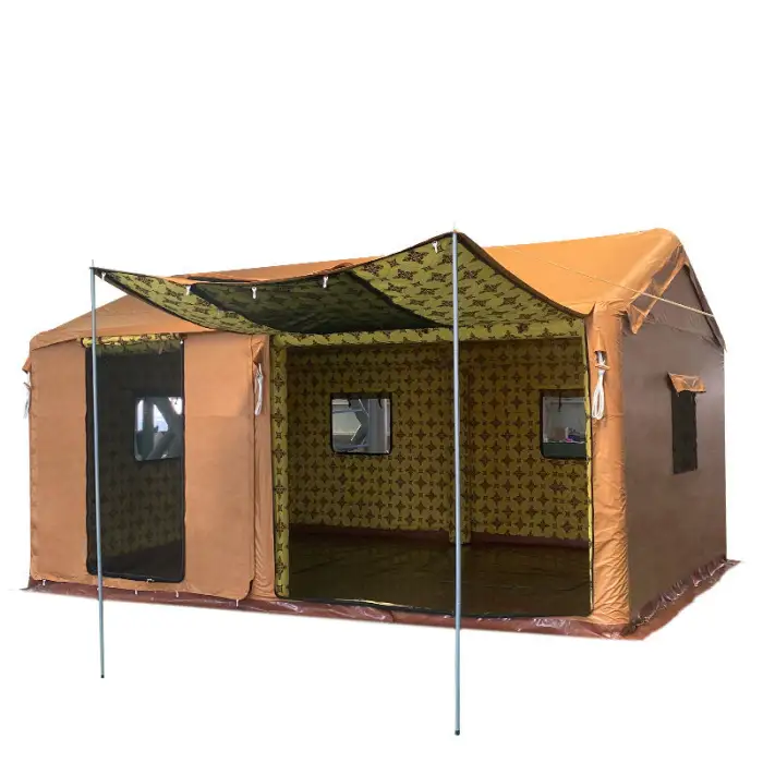 Folding Glamping Inflatable Saudi Arabia Desert Tent Insulated Camp Tents 4-6 Person Waterproof