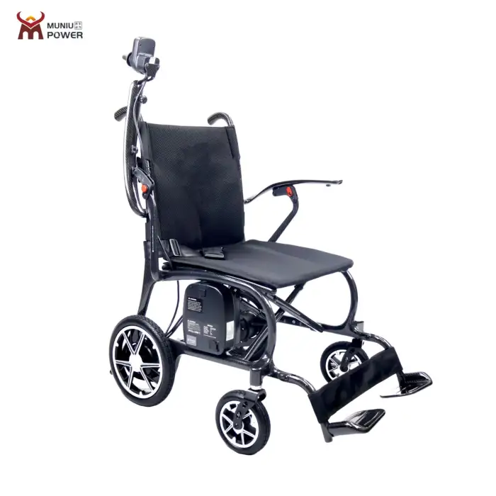 MUNIU Carbon Fiber Electric Wheelchair Lightweight Carbon Power Wheelchair