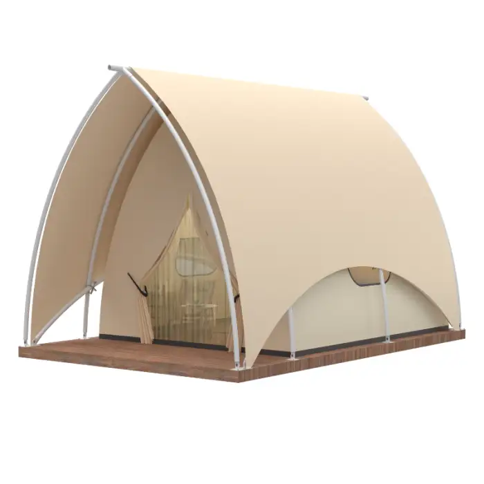 Muye 4m by 6m Safari Canvas Tent Waterproof Outdoor Camping and Sailing Tent Luxury HoteL Tent With Bedroom