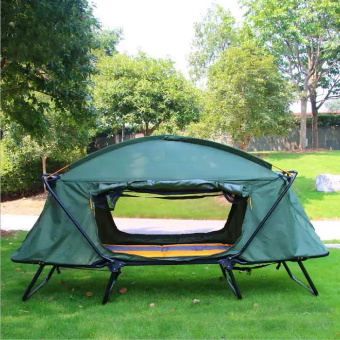 2 Person Portable Camping Bed Foldable Outdoor Elevated Camping Bed Tent Cot Tent Camping Tent With Bed