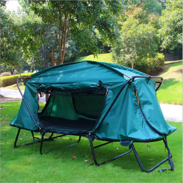 2 Person Portable Camping Bed Foldable Outdoor Elevated Camping Bed Tent Cot Tent Camping Tent With Bed