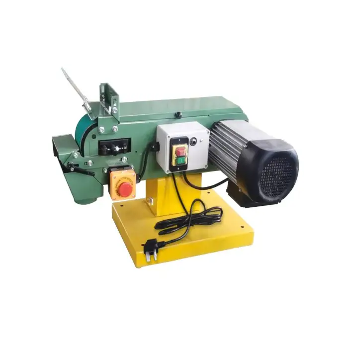 BS100-140 60 Grit Sandpaper Durable Belt Sand Belt Multiple Speeds Grinding Rollers Sanding Machine with Stand