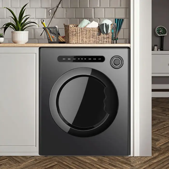 Portable Compact Stainless Steel Tumble Dryer Auto-Electronic Control Panel Front Load for Home Laundry Clothes Dryer