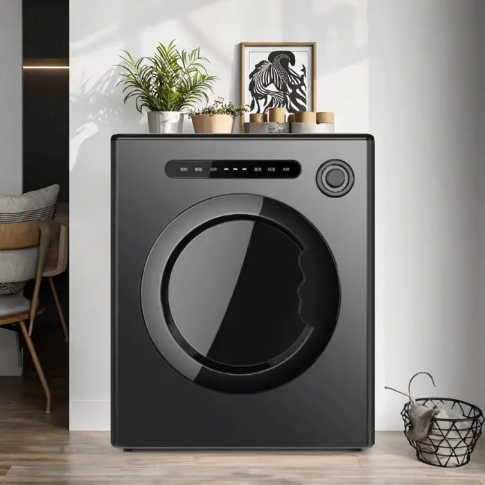 Portable Compact Stainless Steel Tumble Dryer Auto-Electronic Control Panel Front Load for Home Laundry Clothes Dryer