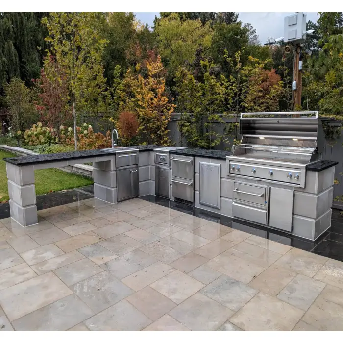 Garden BBQ Outdoor Kitchen Stainless Steel Modular BBQ Kitchen Outdoor Built in Grill