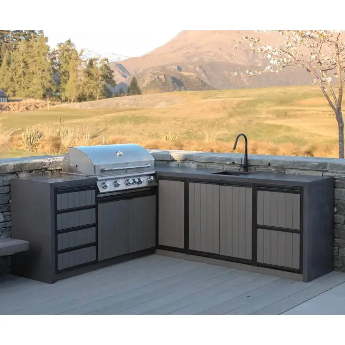 Garden BBQ Outdoor Kitchen Stainless Steel Modular BBQ Kitchen Outdoor Built in Grill