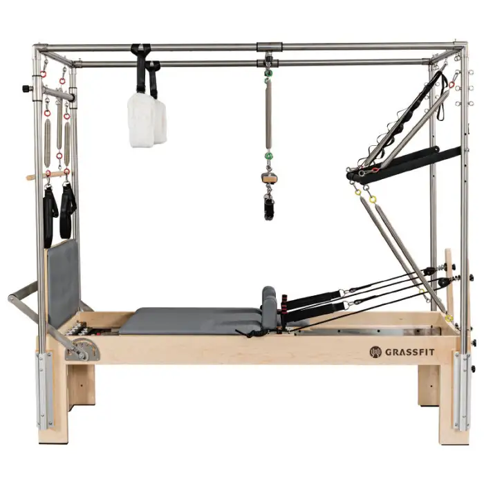 3 in 1 Core Training Studio Machine Maple Reformer Pilates Machine Cadillac Bed With Tower Oak Wood Pilates Reformer