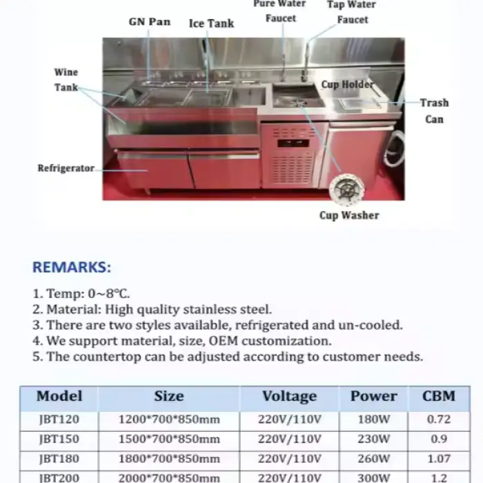 Bartender Table bar Tender bar Table with Portable Bartender Table Automatic Bartender Machine Cocktail Bar Station