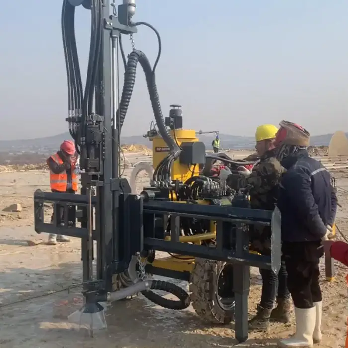 HUALONG Machinery Mobile Intergrated Down the Hole Stone Borehole Drill Equipment Electric Hydraulic Mine Drilling Rig Machine