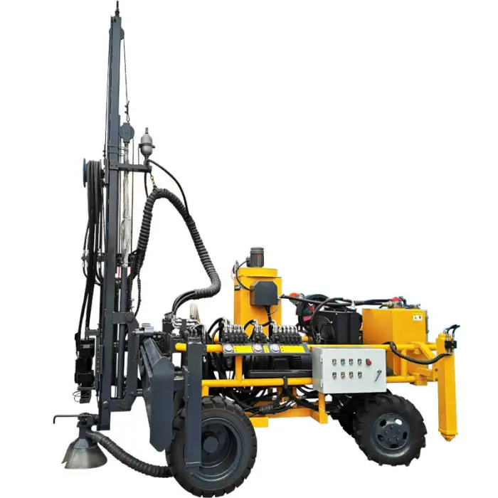 HUALONG Machinery Mobile Intergrated Down the Hole Stone Borehole Drill Equipment Electric Hydraulic Mine Drilling Rig Machine