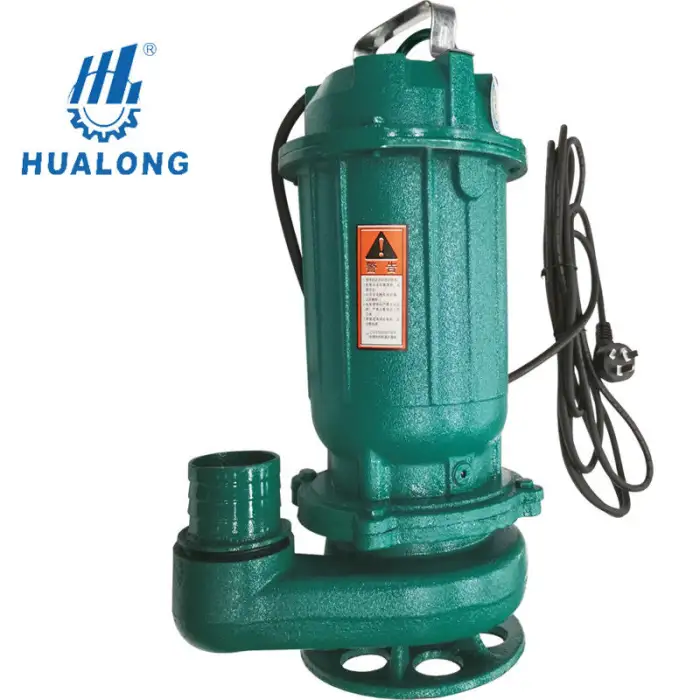 Hualong Machinery 1.5Hp 220v 50h Self-priming Waste Dirty Water Slurry Lift Pumps Dewatering Centrifugal Submersible Sewage Pump