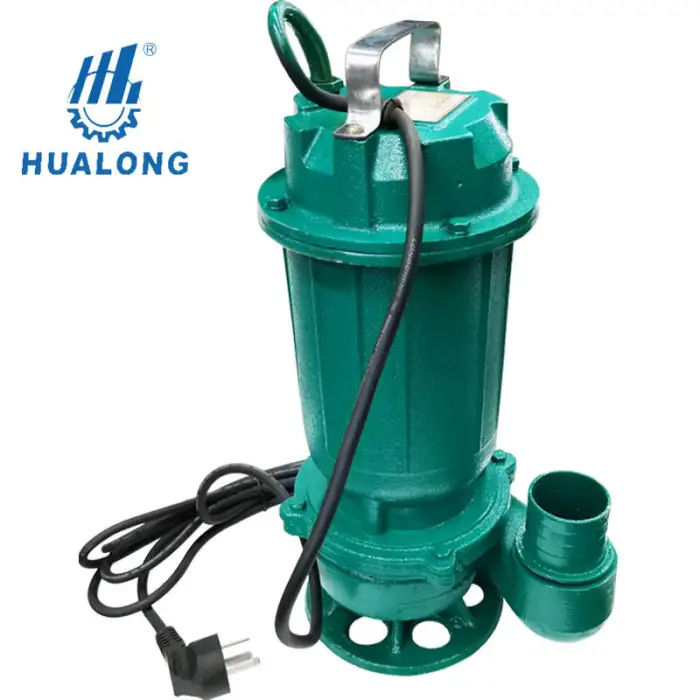 Hualong Machinery 1.5Hp 220v 50h Self-priming Waste Dirty Water Slurry Lift Pumps Dewatering Centrifugal Submersible Sewage Pump