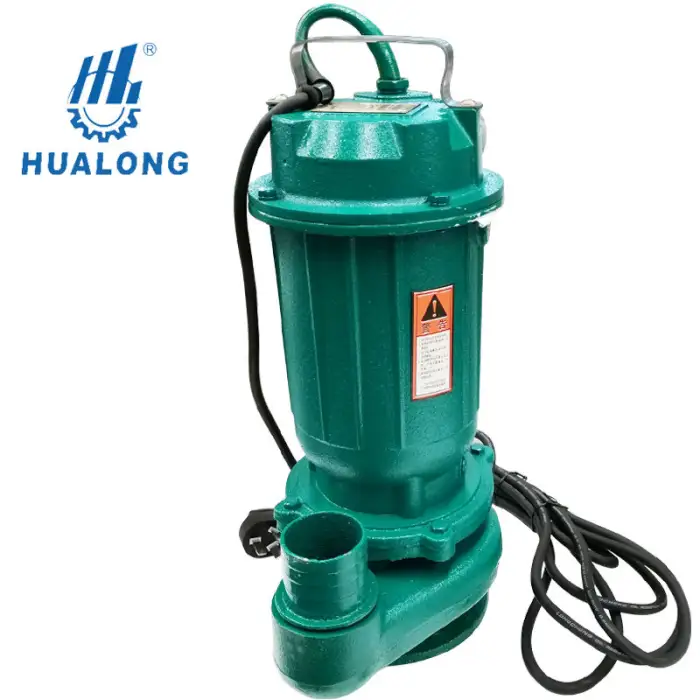 Hualong Machinery 1.5Hp 220v 50h Self-priming Waste Dirty Water Slurry Lift Pumps Dewatering Centrifugal Submersible Sewage Pump