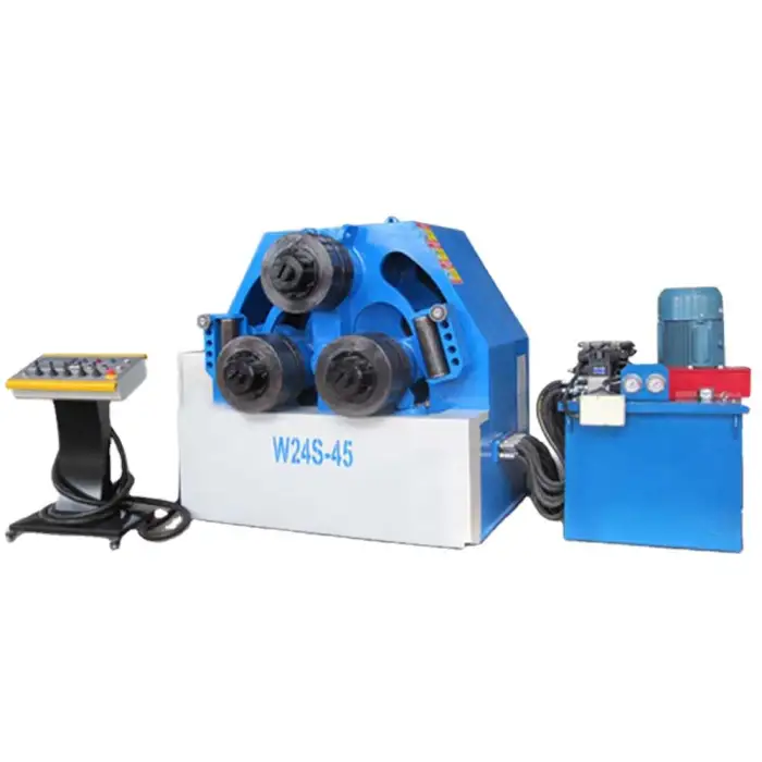 Three Rolls Section Profile Bending Machine Sheet Metal Rolling Machine Small Metal Cone Roller Bending Machine