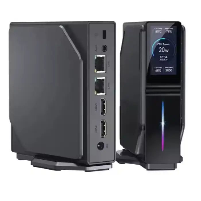 Factory Price S1 RGB Gaming Mini PC M.2 NVMe SSD Mini Computer INTEL Alder Lake N95 N100 Gaming Computer LCD Screen