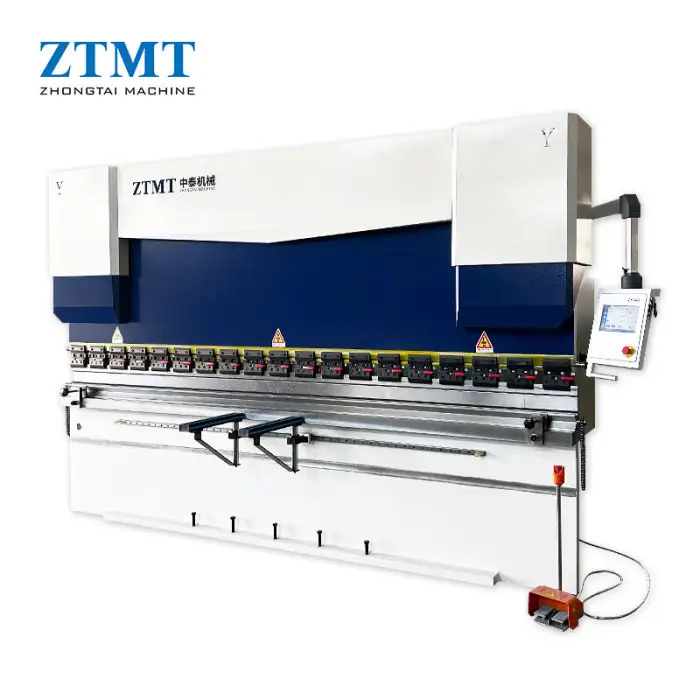 ZHONGTAI Automatic NC Press Brake 125T3200mm Hydraulic Sheet Metal Bending Machine TP01S Controller New Motor Pump Aluminum