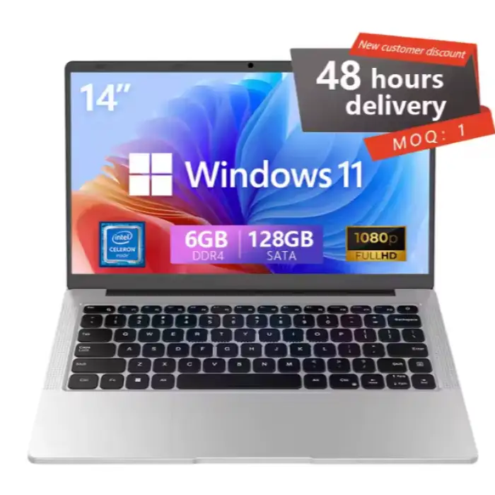 Brand New Laptops 14 Inch N4000 N5095 n95 6/8/16/32GB 64GB 128GB 256GB 512GB 1TB Cheap Student Laptop Computer Business Notebook