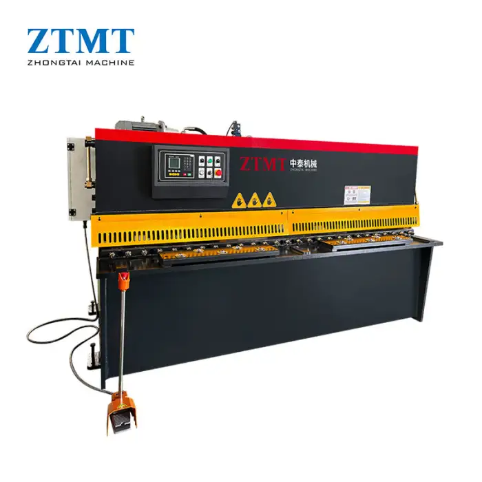 4*2500mm Fully Automatic Hydraulic Shearing Machine 4mm Mild Steel Swing Beam Shear New Motor Gear Pump-for Sheet Metal Cutting