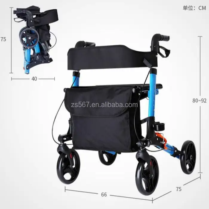 Elderly Walking Aids Adult Disabled Rollator Walkers for Elderly People