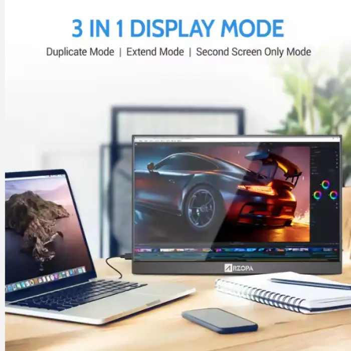 Arzopa New Arrival Dual Triple External Display PC 144hz Portable Gaming Monitor for Computer