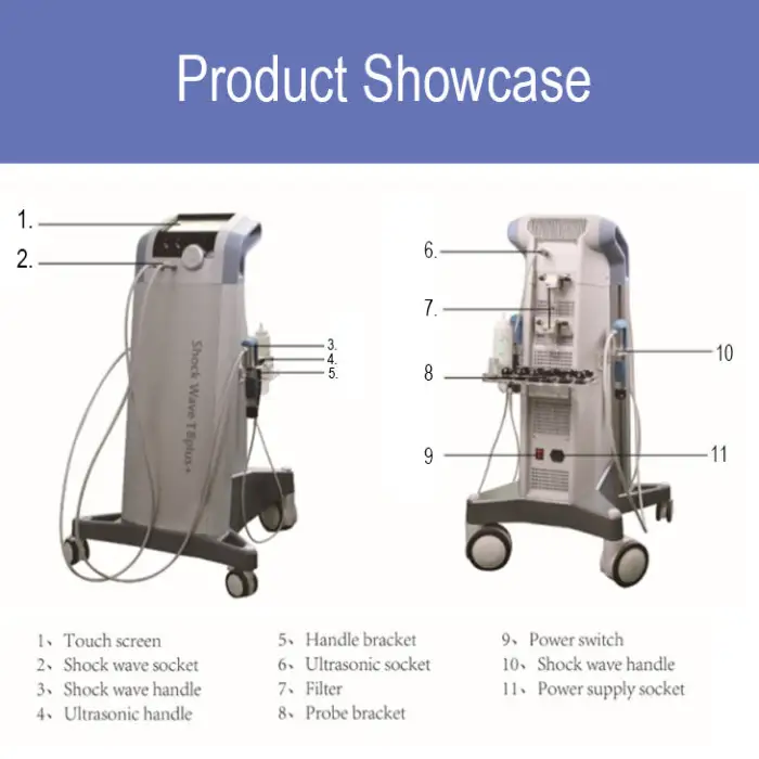 Physical Ultrasound Shockwave Therapy Machine Physiotherapy Equipment Pain Relief Machine ED Electromagnetic Machine