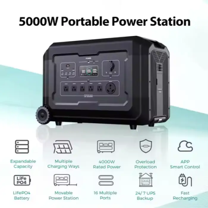 SOUOP Lifepo4 Batry 5KW Tragbare Powerstation Energy System 5000w Portable Power Station Expand Home Solar Generator 10000 Watt